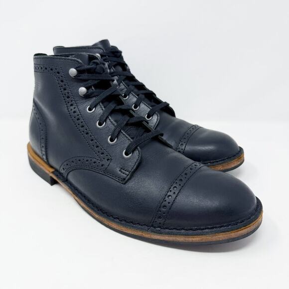 Danner Black Leather Jack II Brogue Boots Men's US Size 11 EUC Lace Up - Picture 1 of 9